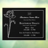 Bloem Lotus Eenvoudig Elegant Bedrijfs Openingstij Raamsticker (Vel 3)