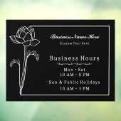 Bloem Lotus Eenvoudig Elegant Zakelijk Openingsure Raamsticker (Vel 3)