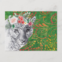 Bloem Luipaard Jungle Batik Briefkaart