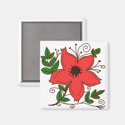 Bloem Magneet (Voorkant / Achterkant)
