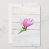 Bloem, Magnolia Houtstructuur Bruidsdouche Kaart (Achterkant)