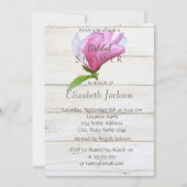 Bloem, Magnolia Houtstructuur Bruidsfeest Kaart (Voorkant)