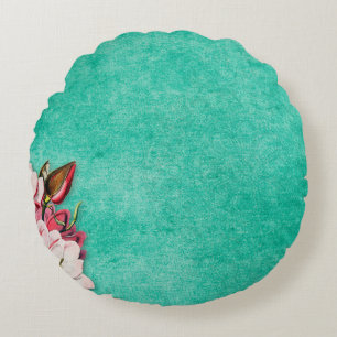 Bloem magnolia papier  oud rond kussen