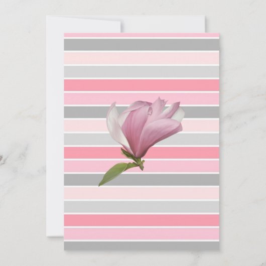 Bloem, Magnolia Stripes Vrijgezellenfeest Kaart (Achterkant)