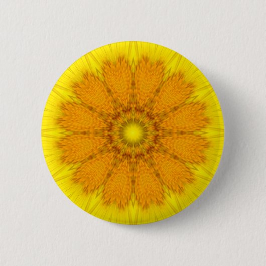 Bloem Mandala 04 Ronde Button 5,7 Cm (Voorkant)