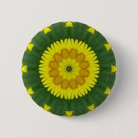 Bloem Mandala 05 Ronde Button 5,7 Cm (Voorkant)