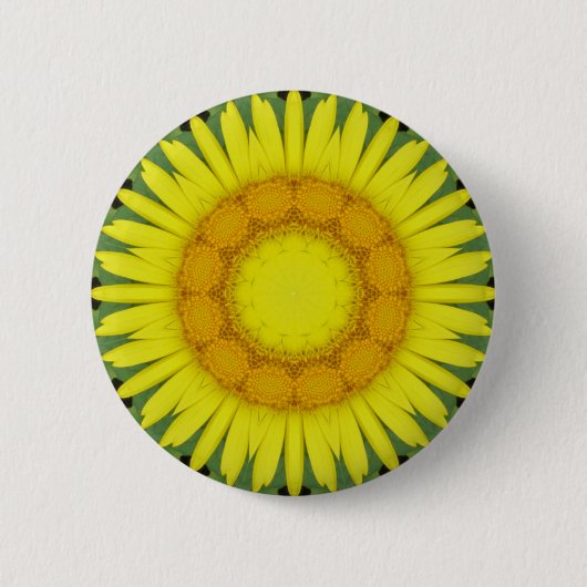 Bloem Mandala 09 Ronde Button 5,7 Cm (Voorkant)