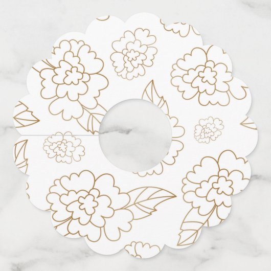 Bloem Mandala 2 Wijnglaslabel (Voorkant)