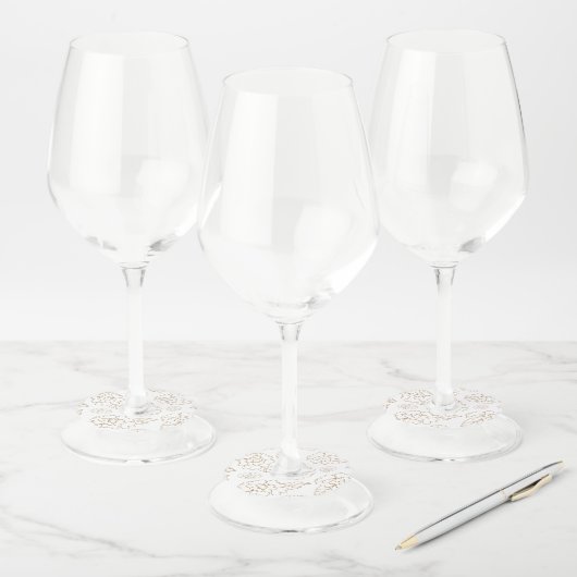 Bloem Mandala 2 Wijnglaslabel (Set)