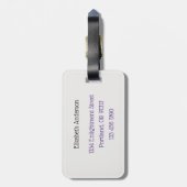 Bloem Mandala Abstract Kaleidoscopisch Patroon Bagagelabel (Achterkant verticaal)