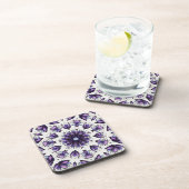 Bloem Mandala Abstract Kaleidoscopisch Patroon Bier Onderzetter (Rechterzijde)