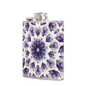 Bloem Mandala Abstract Kaleidoscopisch Patroon Heupfles (Links)