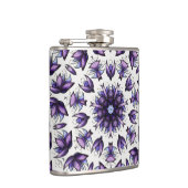 Bloem Mandala Abstract Kaleidoscopisch Patroon Heupfles (Rechts)