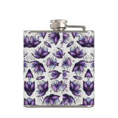 Bloem Mandala Abstract Kaleidoscopisch Patroon Heupfles (Achterkant)