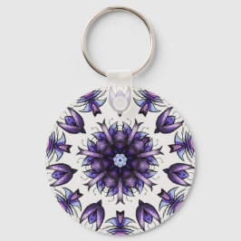 Bloem Mandala Abstract Kaleidoscopisch Patroon Sleutelhanger