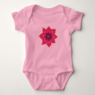 Bloem mandala Baby Jersey Bodysuit, Wit Romper