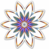 Bloem Mandala, delicaat en decoratief, Sticker (Voorkant)