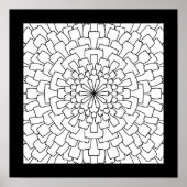 Bloem Mandala Fun Feest Poster om te Kleuren Ambac (Voorkant)