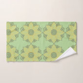 Bloem Mandala Groen & Geel   Bad Handdoek (Handdoek)