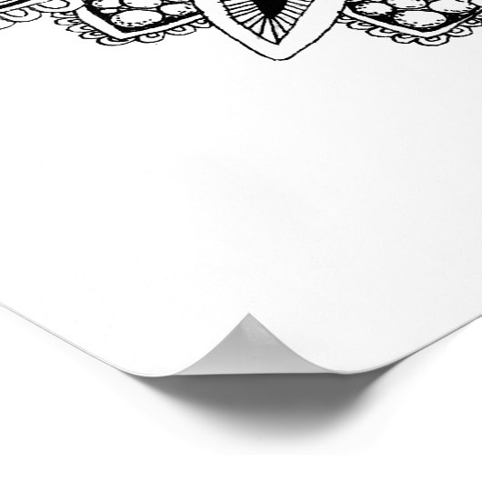 Bloem mandala heiligt de geometrie van het leven poster (Hoek)