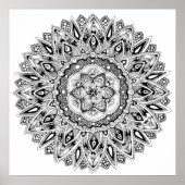 Bloem mandala heiligt de geometrie van het leven poster (Voorkant)