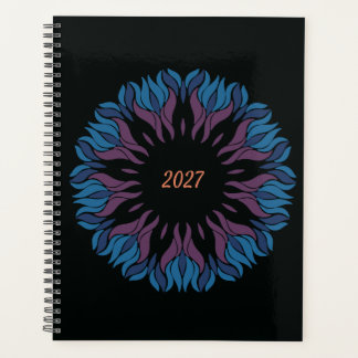 Bloem Mandala in blauw en mauve Planner