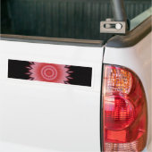 Bloem Mandala in roze Bumpersticker (Op Truck)