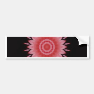 Bloem Mandala in roze Bumpersticker