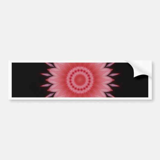 Bloem Mandala in roze Bumpersticker (Voorkant)