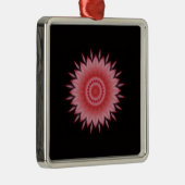 Bloem Mandala in roze Metalen Ornament (Rechts)