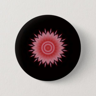 Bloem Mandala in Roze Ronde Button 5,7 Cm