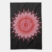 Bloem Mandala in roze Theedoek (Verticaal)