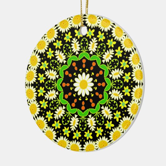 Bloem Mandala Keramisch Ornament (Links)
