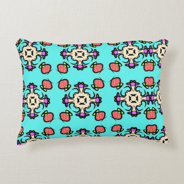 Bloem Mandala Naadloos Patroon Accent Kussen (Voorkant)