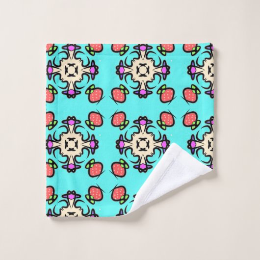 Bloem Mandala Naadloos Patroon Bad Handdoek (Wasdoekje)