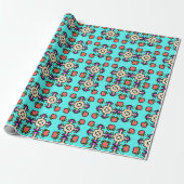Bloem Mandala Naadloos Patroon Cadeaupapier (Uitgerold)