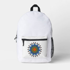 Bloem Mandala Naadloos Patroon: Gewijde Bloesem Bedrukte Rugzak
