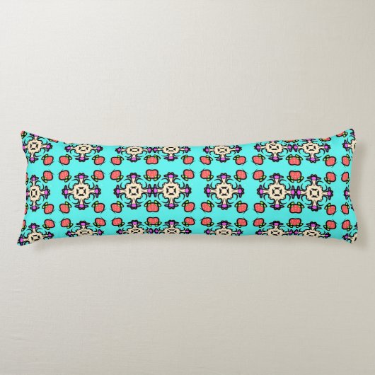 Bloem Mandala Naadloos Patroon Lichaamskussen (Voorkant)