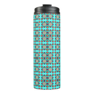 Bloem Mandala Naadloos Patroon Thermosbeker