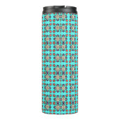 Bloem Mandala Naadloos Patroon Thermosbeker (Achterkant)