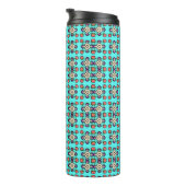 Bloem Mandala Naadloos Patroon Thermosbeker (Geroteerd rechts)
