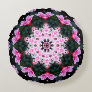 Bloem Mandala om Sierkussen Rond Kussen