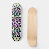 Bloem mandala ontwerp persoonlijk skateboard (Voorkant)