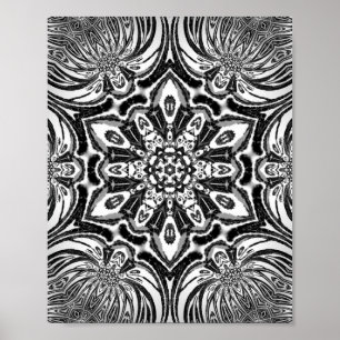 Bloem mandala ontwerp poster