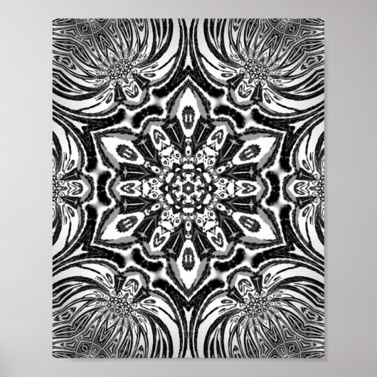 Bloem mandala ontwerp poster (Voorkant)