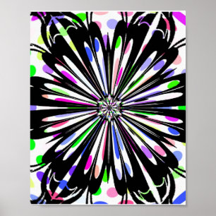 Bloem mandala ontwerp poster