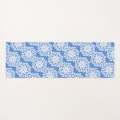 Bloem Mandala Patroon Blauw Yogamat (Voorkant (horizontaal))