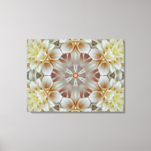 Bloem Mandala van licht Canvas Afdruk (Voorkant)