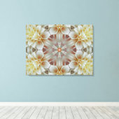 Bloem Mandala van licht Canvas Afdruk (Insitu (Houten vloer))
