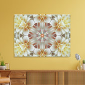 Bloem Mandala van licht Canvas Afdruk (Insitu (Woonkamer))